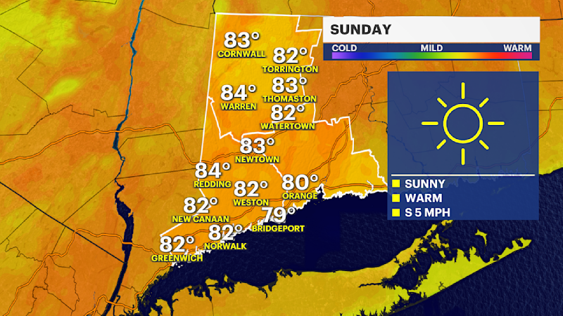 Story image: Summer-like Sunday in Connecticut lingers through Tuesday