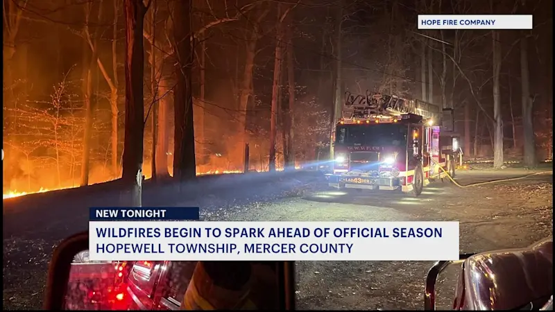 Story image: State forest fire officials say wildfire season is off to an early start due to dryness