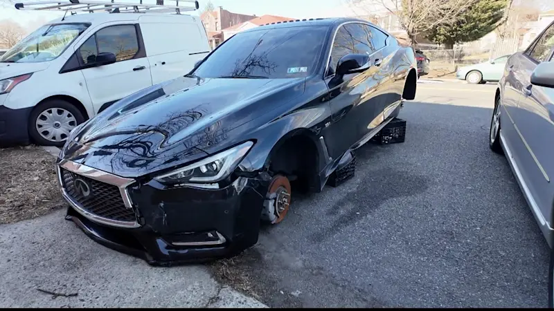 Story image: Soundview residents say people stealing car wheels have become rampant in the area