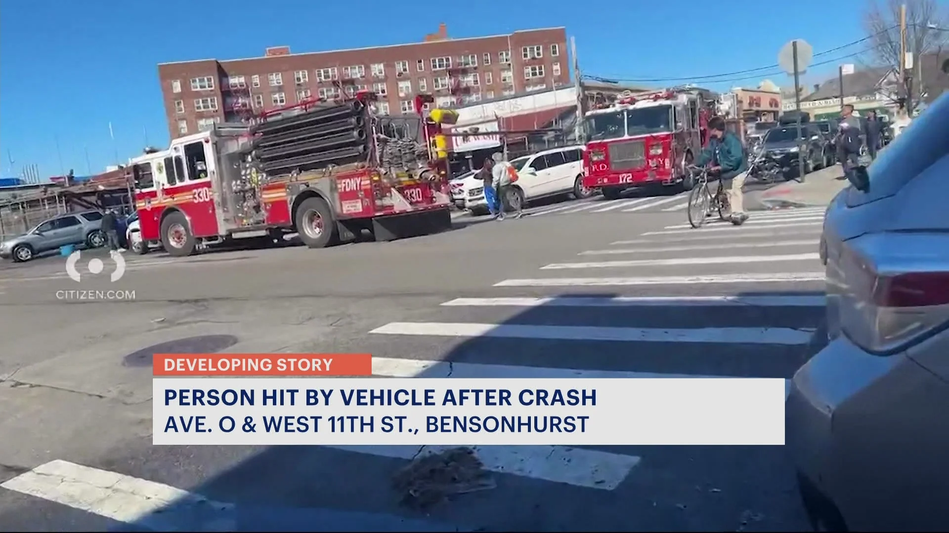 NYPD: Person struck by vehicle in Bensonhurst
