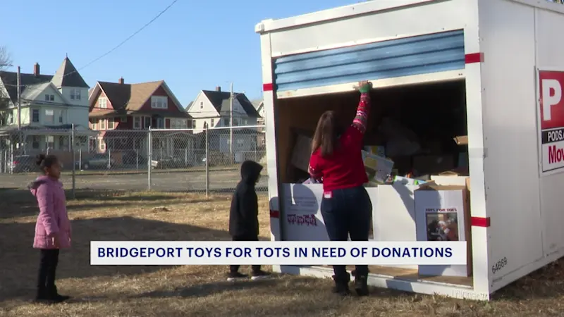 Story image: Bridgeport Marines Toys for Tots concerned about meeting donation goal