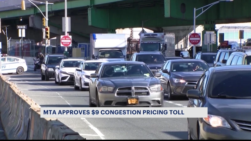 Story image: MTA Board approves $9 congestion pricing plan