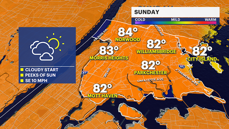 Story image: Warm and humid weekend, heat wave expected next week in The Bronx