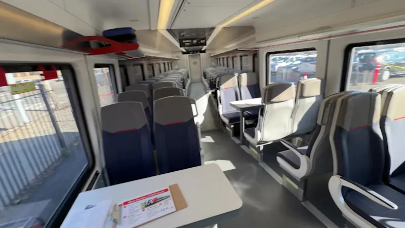 Story image: Work tables and free WiFi? CT’s new trains have them, but not everybody will see them