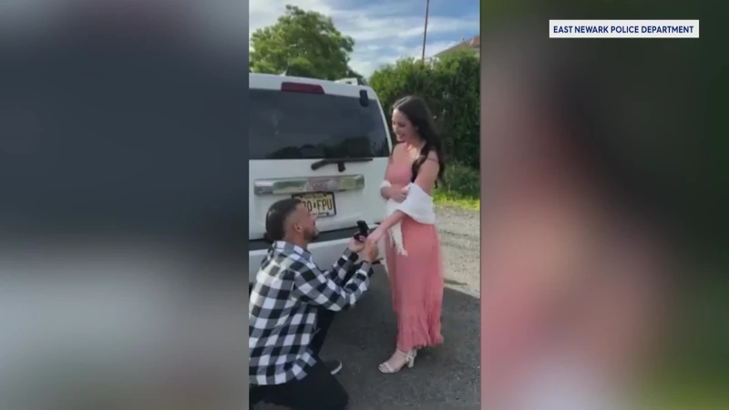 Story image: Jersey Proud: East Newark police help man stage marriage proposal