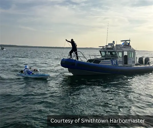 Story image: Multiple people rescued from the Long Island Sound off Kings Park in 2 separate incidents