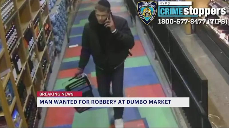 Story image: Thief wanted for stealing merchandise from DUMBO Market