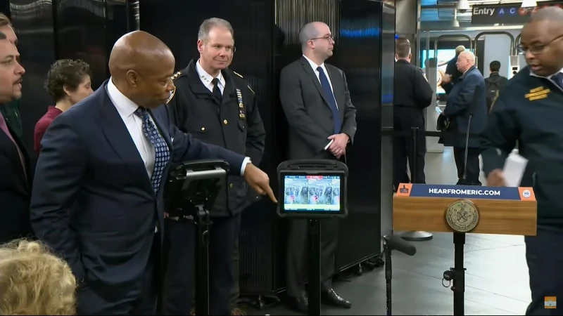 Story image: Rollout begins for gun scanning metal detectors in NYC subway stations