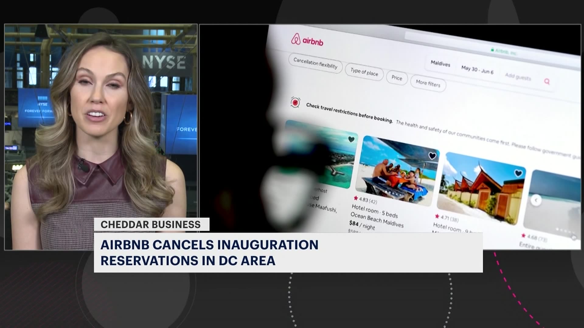 Airbnb, Tonight to block future reservations to D.C. during