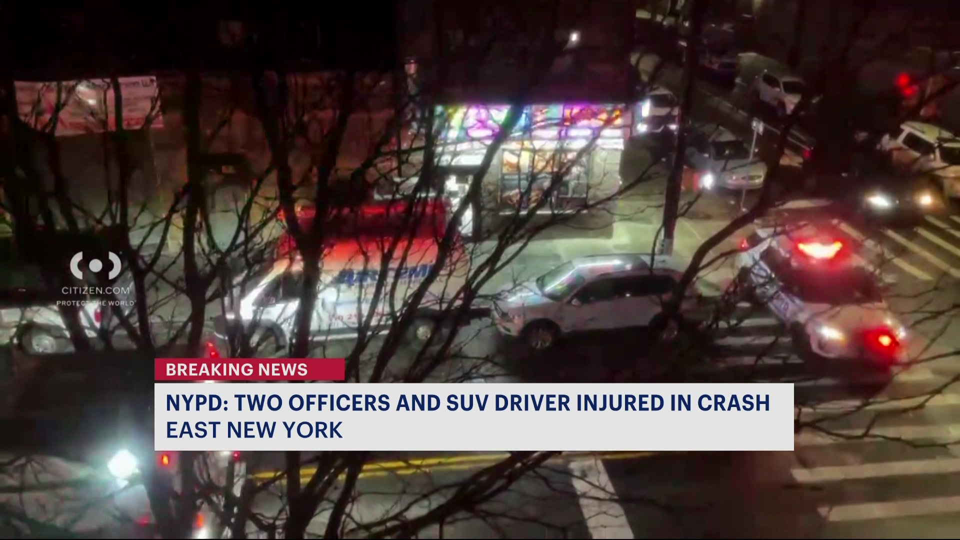 NYPD: 2 officers, SUV driver injured in East New York crash