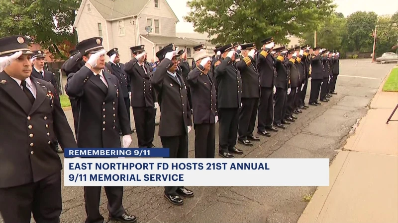 Story image: East Northport FD vows to 'never forget,' releases doves on 9/11 anniversary 