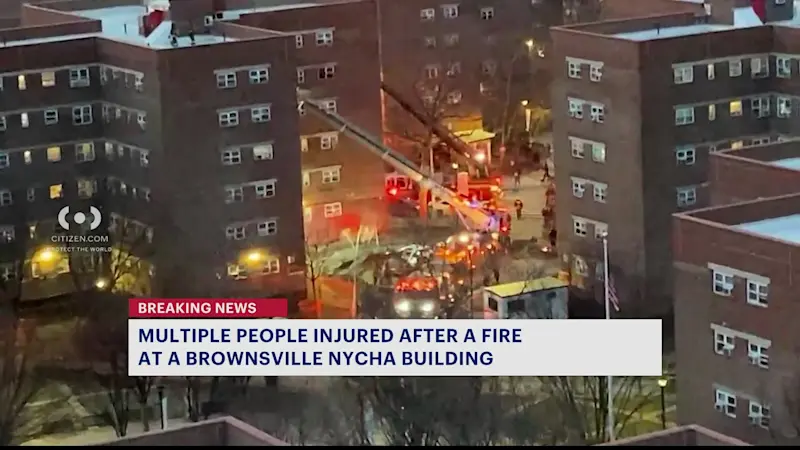 Story image: FDNY: 13 people injured in fire at building in Brownsville 