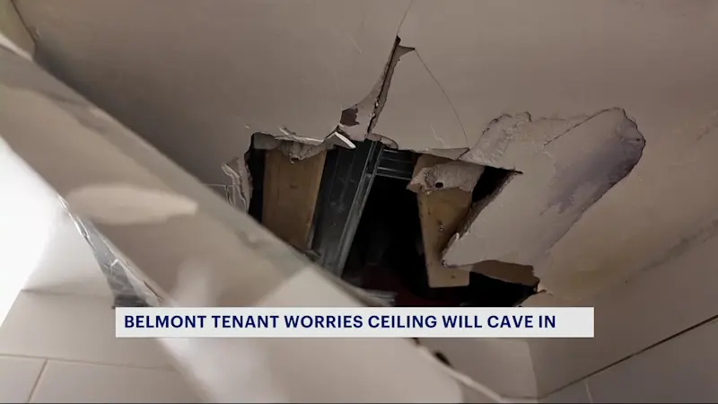 Story image: Cooper Gardens tenant complains of caved-in ceiling