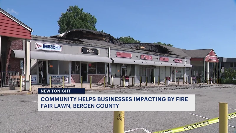 Story image: Fire at Fair Lawn strip mall destroys multiple businesses, including popular Zadies Bakery