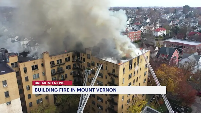 Story image: 5-alarm fire tears through Mount Vernon apartment building
