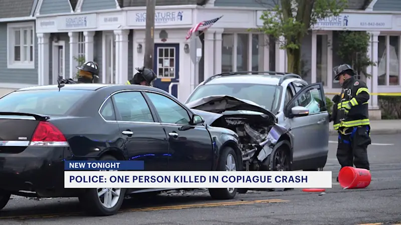 Story image: Police: 1 person killed in Copiague head-on collision