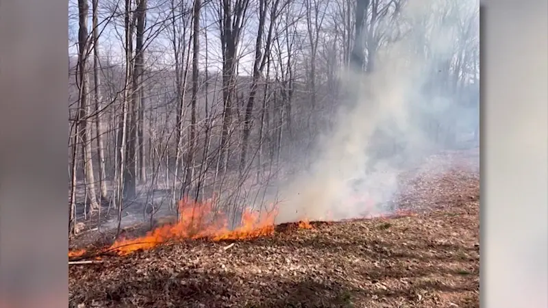 Story image: Dry conditions in Connecticut create high risk for brush fires