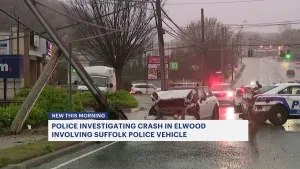 Authorities: Crash involving Suffolk police vehicle reported in Elwood