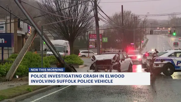 Authorities: Crash involving Suffolk police vehicle reported in Elwood