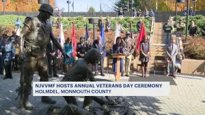 Veterans Day ceremony honors service members at Vietnam Veterans Memorial in Holmdel