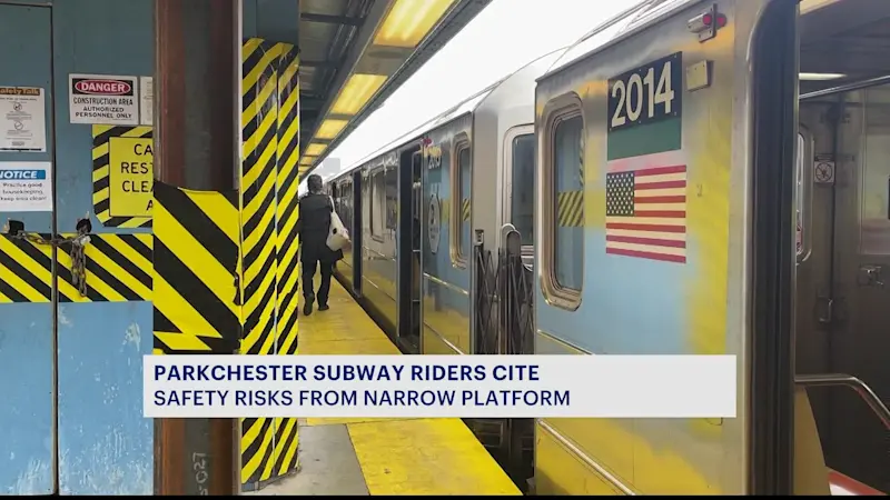 Story image: Parkchester subway riders cite safety risks from narrow platform