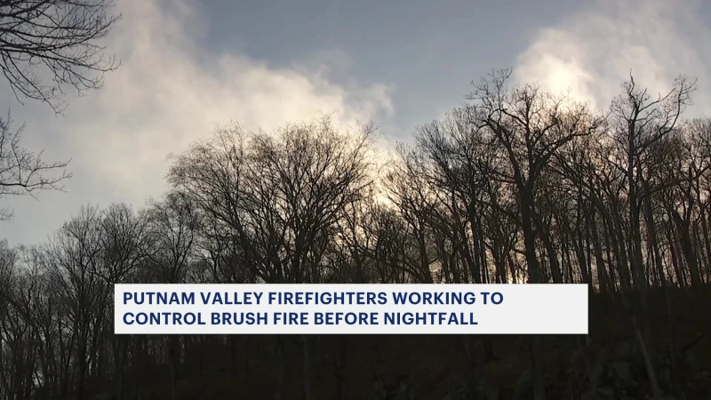 Story image: Firefighters work to contain brush fire in Putnam Valley