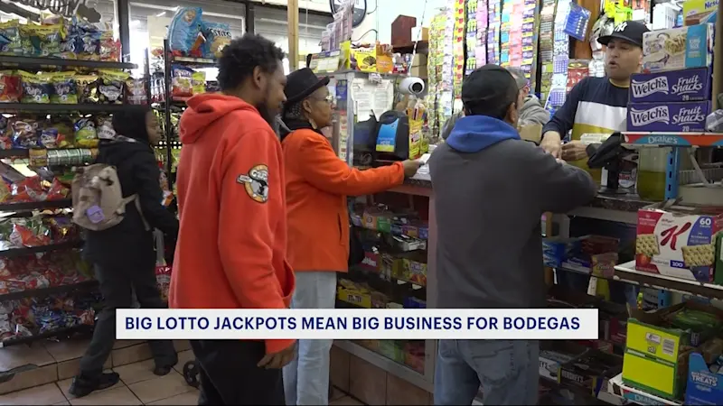 Story image: Big Mega Millions jackpot brings big business to Bronx bodegas