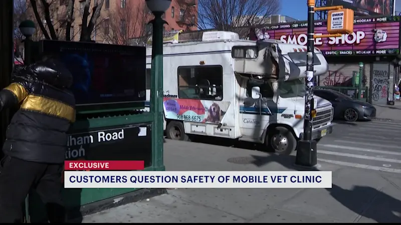 Story image: Customers question safety of mobile vet clinic in Fordham