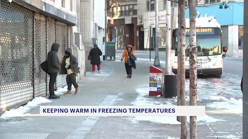 Story image: Yonkers residents bundle up as temps drop