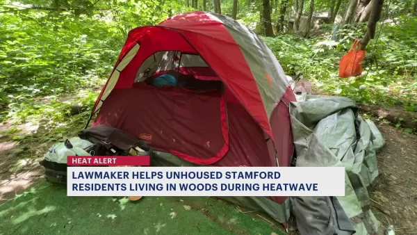 How a CT lawmaker is helping an unhoused community living in woods in Stamford during heat wave