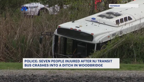 Police: 7 people, including a baby and 3-year-old, injured in NJ Transit bus crash expected to be OK