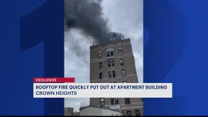 FDNY: Rooftop fire spreads into apartment in Crown Heights