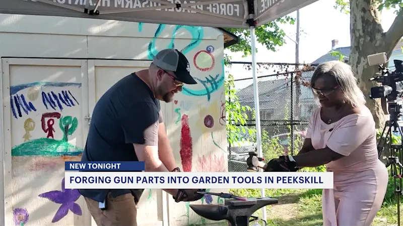Story image: Grassroots program in Peekskill transforms guns into garden tools