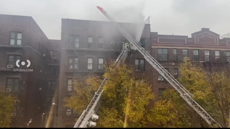 Story image: FDNY battles apartment building fire in Concourse Village