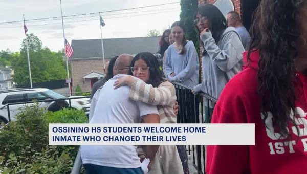 Ossining HS students welcome home inmate who they say changed their lives