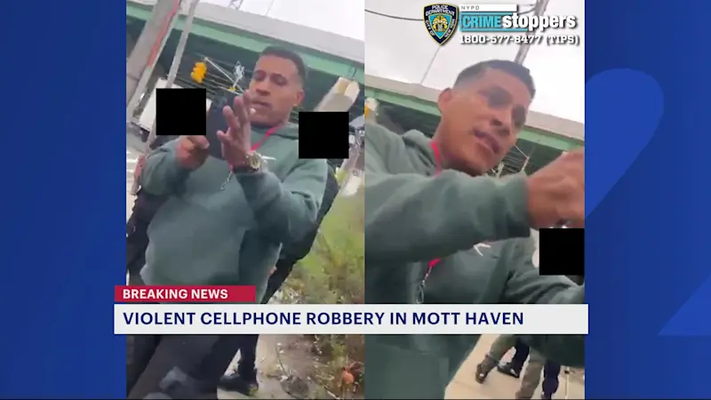 Story image: 4 suspects on the run after violent cellphone robbery in Mott Haven 