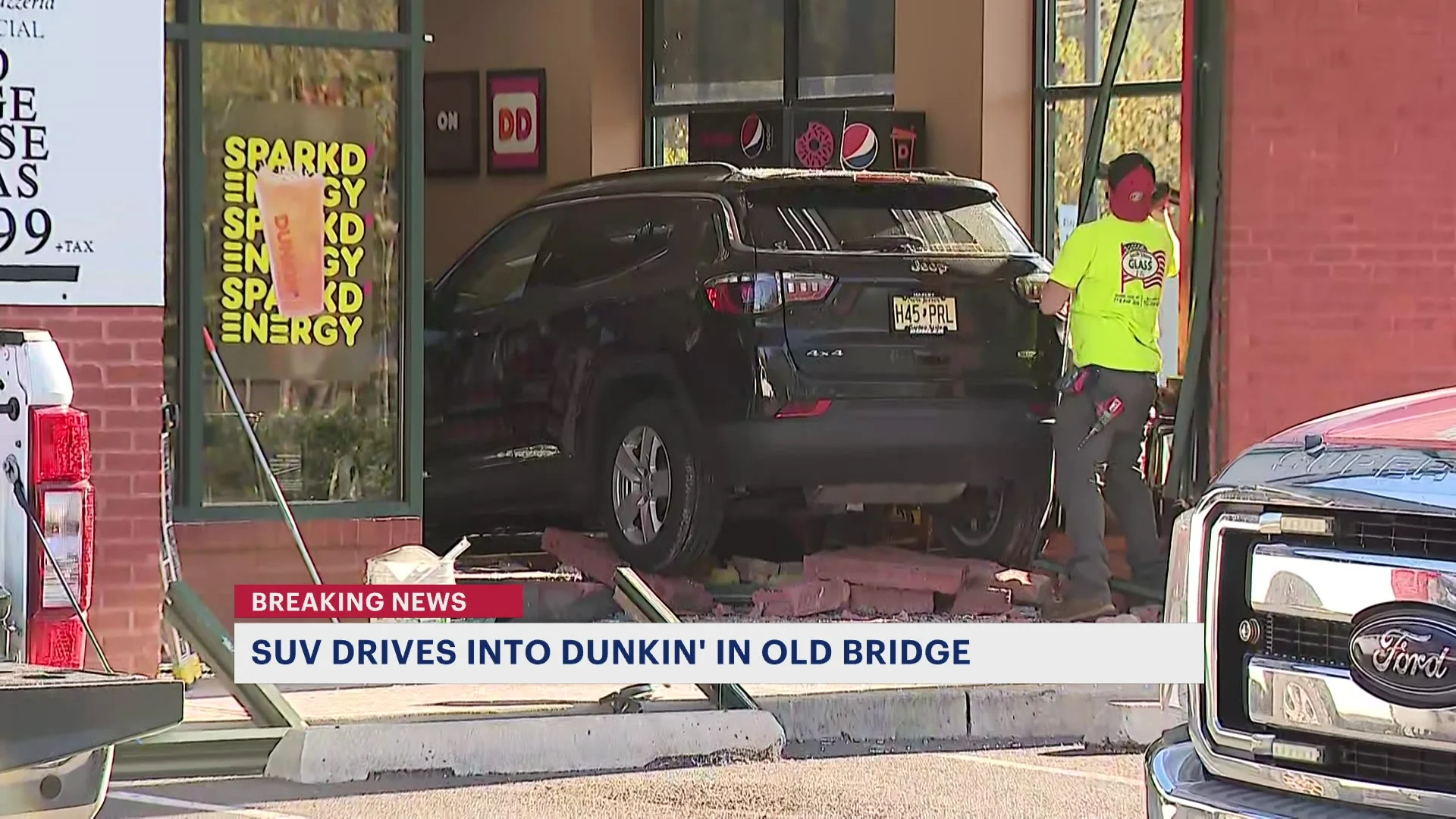 SUV crashes through Dunkin' in Old Bridge