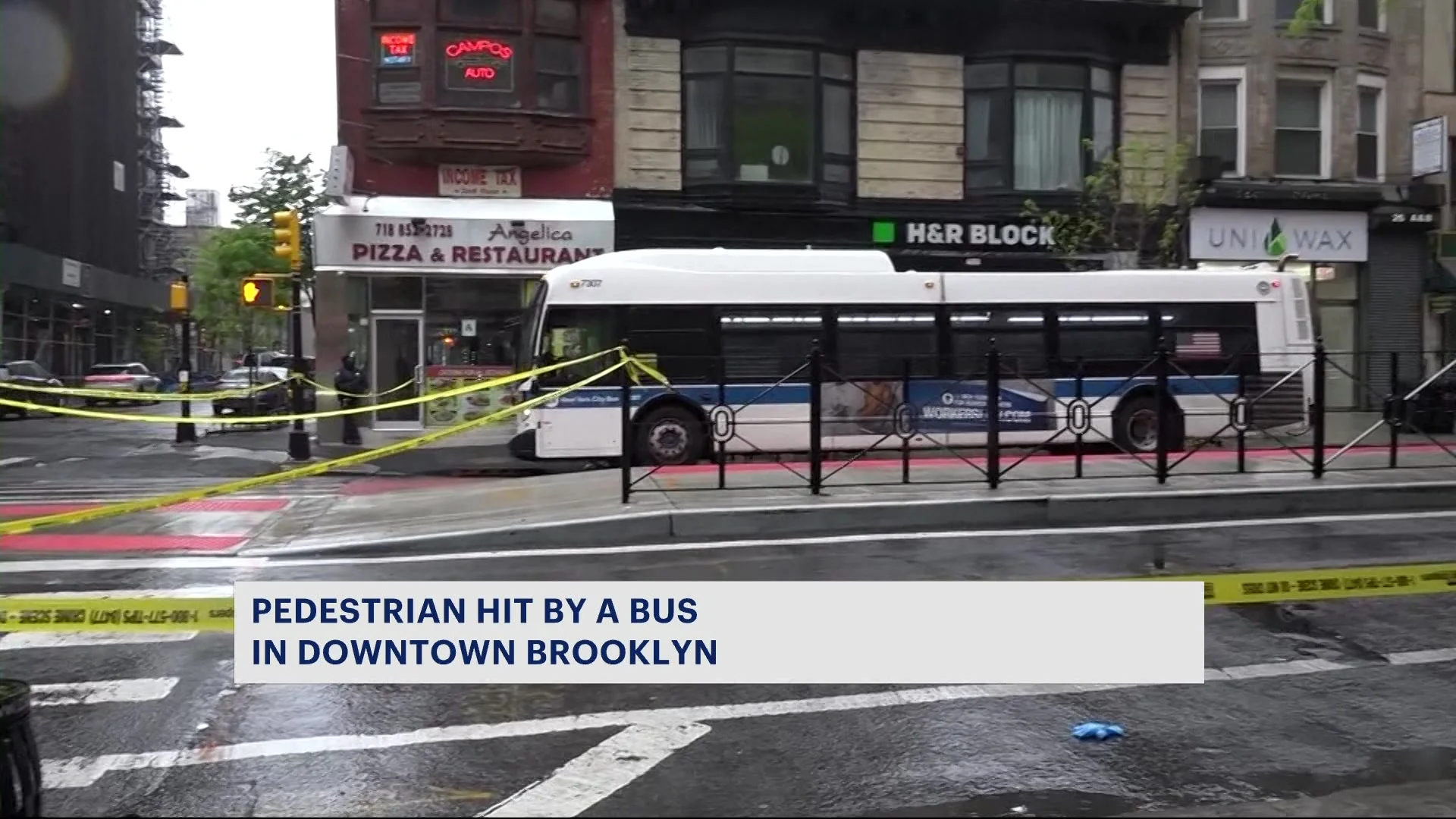 NYPD: 23-year-old woman struck by B41 bus in Downtown Brooklyn 
