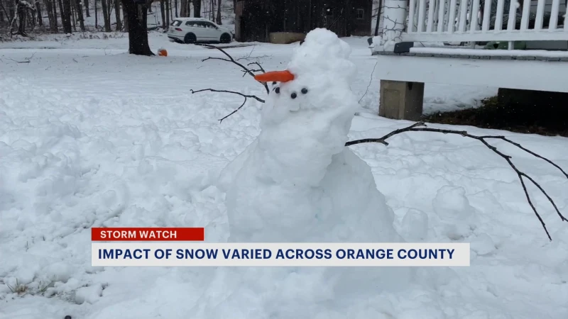 Story image: Western Orange County manages through sudden snowstorm that arrived without warning