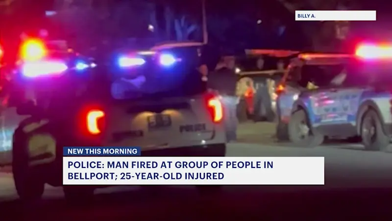Story image: Woman shot twice as man fires into group in Bellport