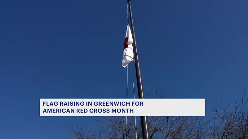 Story image: Greenwich officials mark Red Cross Month with flag raising ceremony