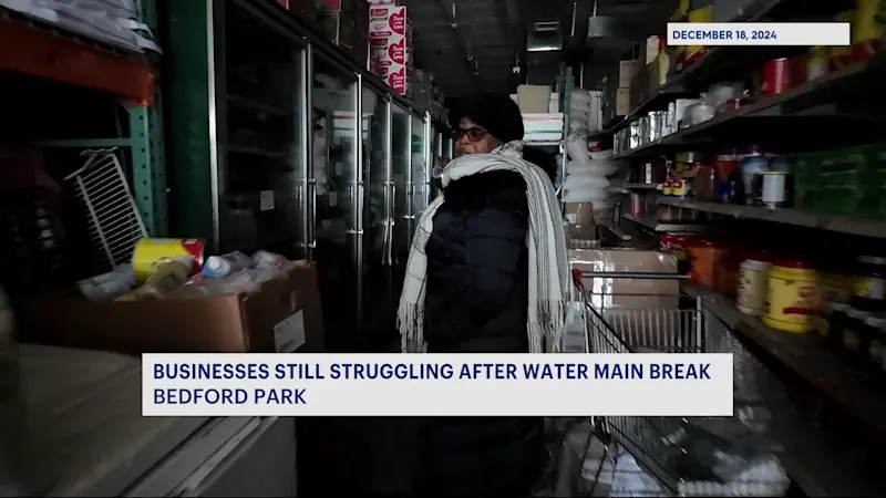 Story image: Bedford Park businesses still struggling in New Year after water main break