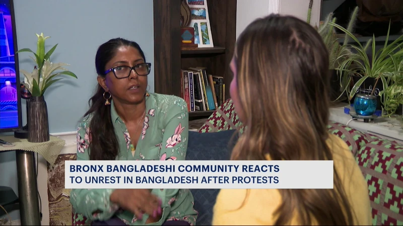 Story image: Unrest in Bangladesh causing concerns among members of the Bangladeshi community in the Bronx 