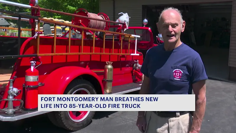 Story image: Orange County man finds, restores fire truck that once served fire department decades ago