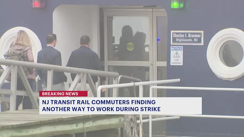 Story image: NJ Transit riders turn to ferry as travel alternative during strike 
