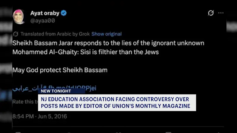 Story image: NJEA Magazine editor under fire for antisemitic, anti-Christian social media posts