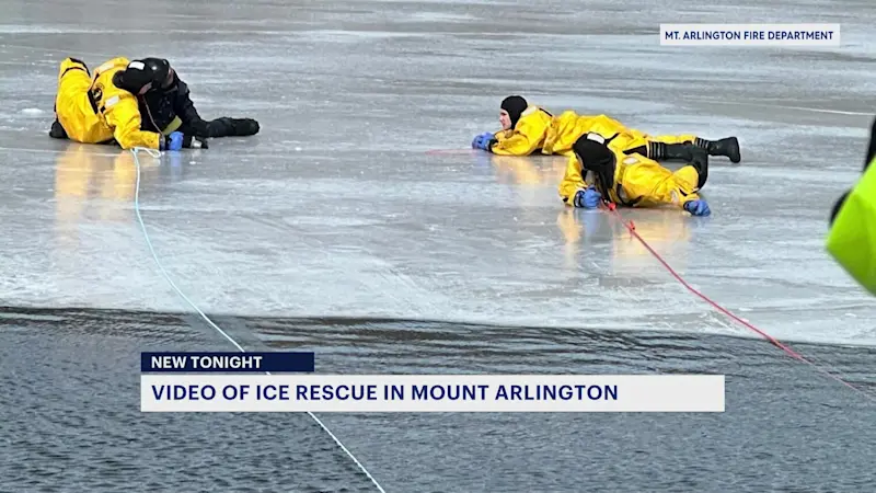 Story image: First responders save 82-year-old man from icy water on Lake Hopatcong