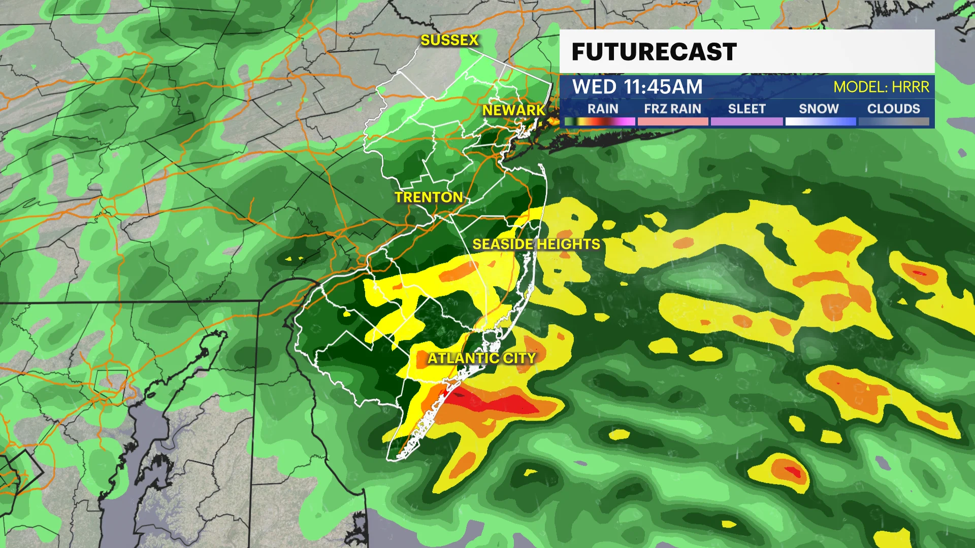 STORM WATCH: Periods of rain today will create puddles and slick travel in New Jersey