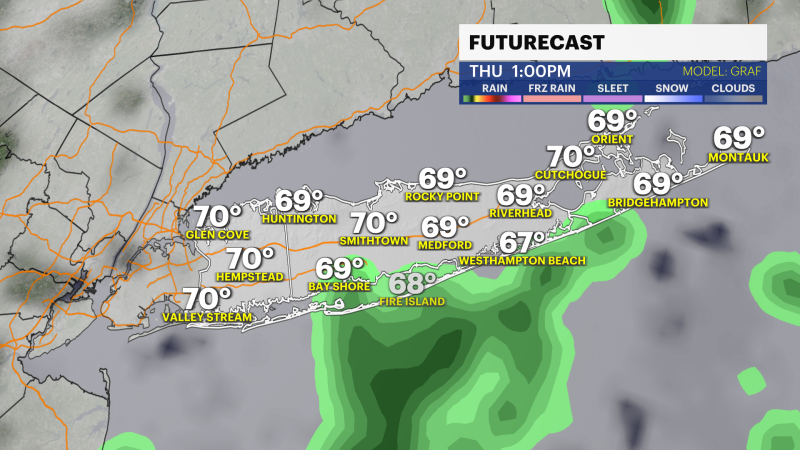 Story image: Chance of some showers to close out the workweek; drier and breezy for start of autumn