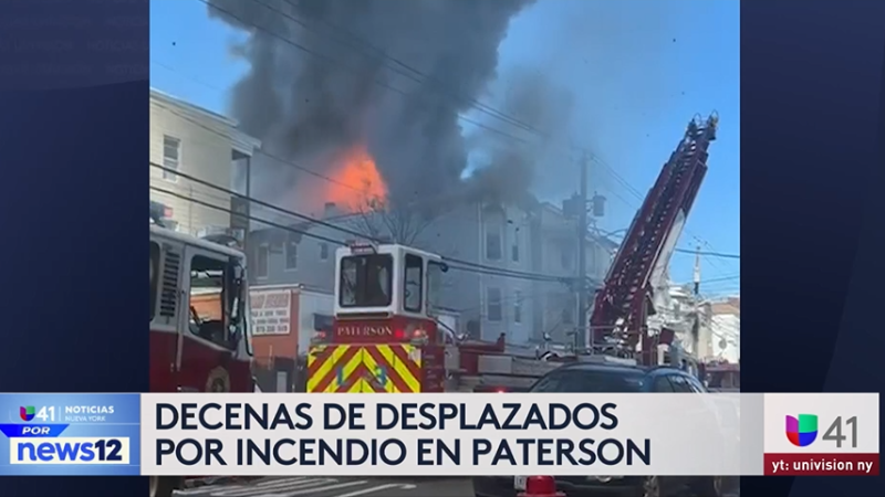 Story image: Univision 41 News Brief: Decenas de desplazados por incendio en Paterson